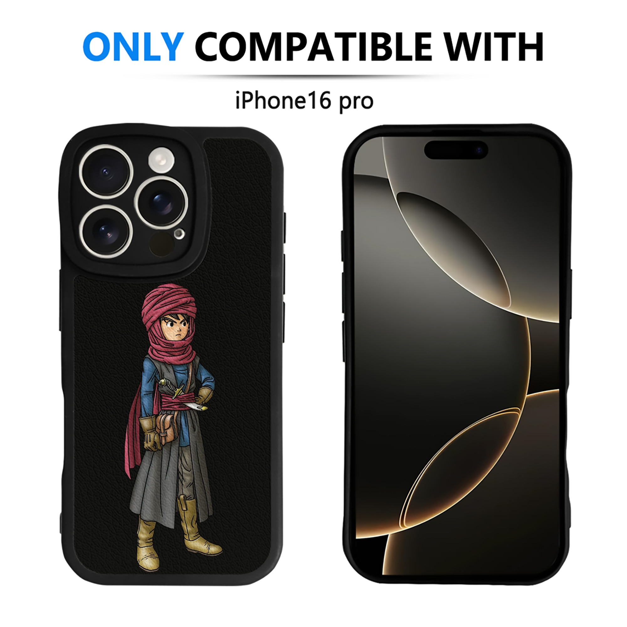 （画像用） ドラゴンクエスト Doragon Kuesuto Dragon Quest 【iPhone 16シリーズ対応】シリコンスマホケース（レザー調） 材質：シリコン